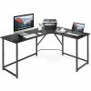 Hot Sale 🔔 Costway 58''x 47'' L Shaped Corner Computer Desk Home Office Workstation Black 👏 2 Hot Sale 🔔 Costway 58''x 47'' L Shaped Corner Computer Desk Home Office Workstation Black 👏 -BTSE Shop costway 58x 47 l shaped corner computer desk home office workstation black14238174NOWA