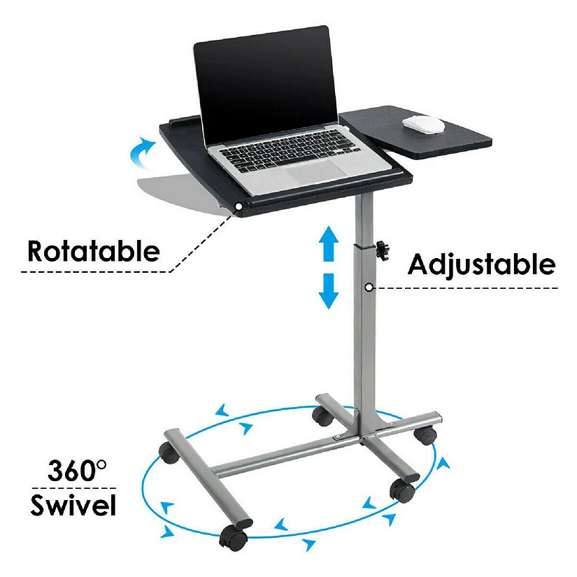 Best Sale ๐ Costway Adjustable Angle & Height Rolling Laptop Notebook Desk Stand Over Sofa Bed Table ๐ 3 Best Sale ๐ Costway Adjustable Angle & Height Rolling Laptop Notebook Desk Stand Over Sofa Bed Table ๐