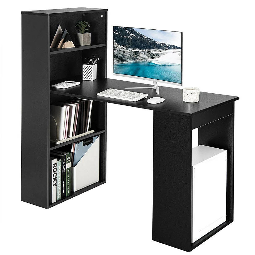 Buy 🥰 Costway Computer Desk Writing Workstation Office w/6-Tier Storage Shelves Black ⭐ 3 Buy 🥰 Costway Computer Desk Writing Workstation Office w/6-Tier Storage Shelves Black ⭐