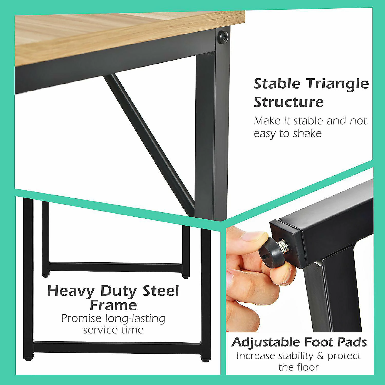 Coupon ๐ Costway Computer Desk Writing Workstation Study Laptop Table Home Office Natural ๐ 5 Coupon ๐ Costway Computer Desk Writing Workstation Study Laptop Table Home Office Natural ๐ - Image 3