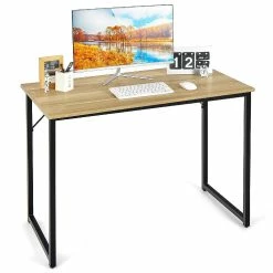 Coupon ๐ Costway Computer Desk Writing Workstation Study Laptop Table Home Office Natural ๐