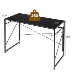 Discount ๐ Costway Folding Computer Desk Writing Study Table w/6 Hooks Home Office Black ๐ 8 Discount ๐ Costway Folding Computer Desk Writing Study Table w/6 Hooks Home Office Black ๐ -BTSE Shop costway folding computer desk writing study table w 6 hooks home office black14237804 a02NOWA