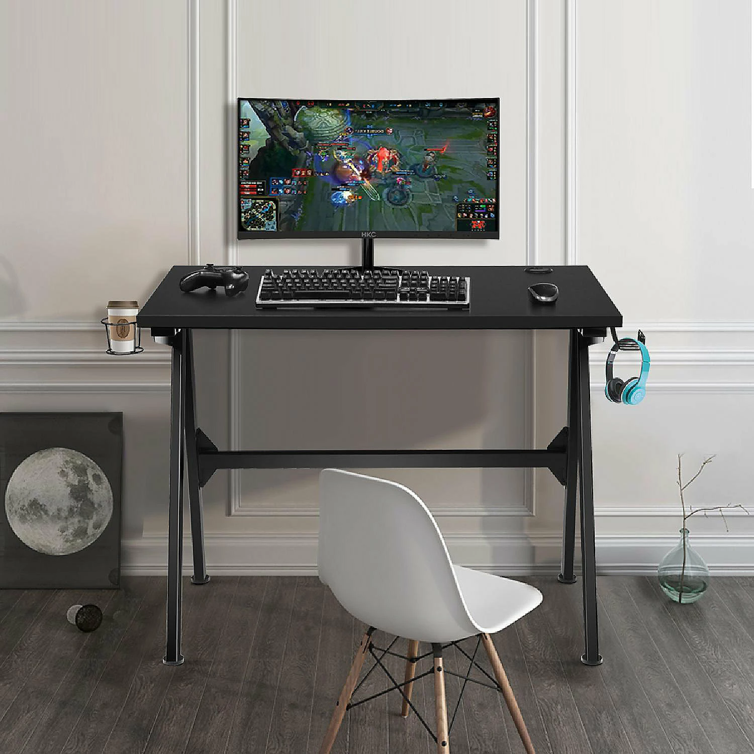 Discount 💯 Costway Gaming Desk Home Office PC Table Computer Desk with Cup Holder & Headphone Hook ✔️ 6 Discount 💯 Costway Gaming Desk Home Office PC Table Computer Desk with Cup Holder & Headphone Hook ✔️ - Image 4