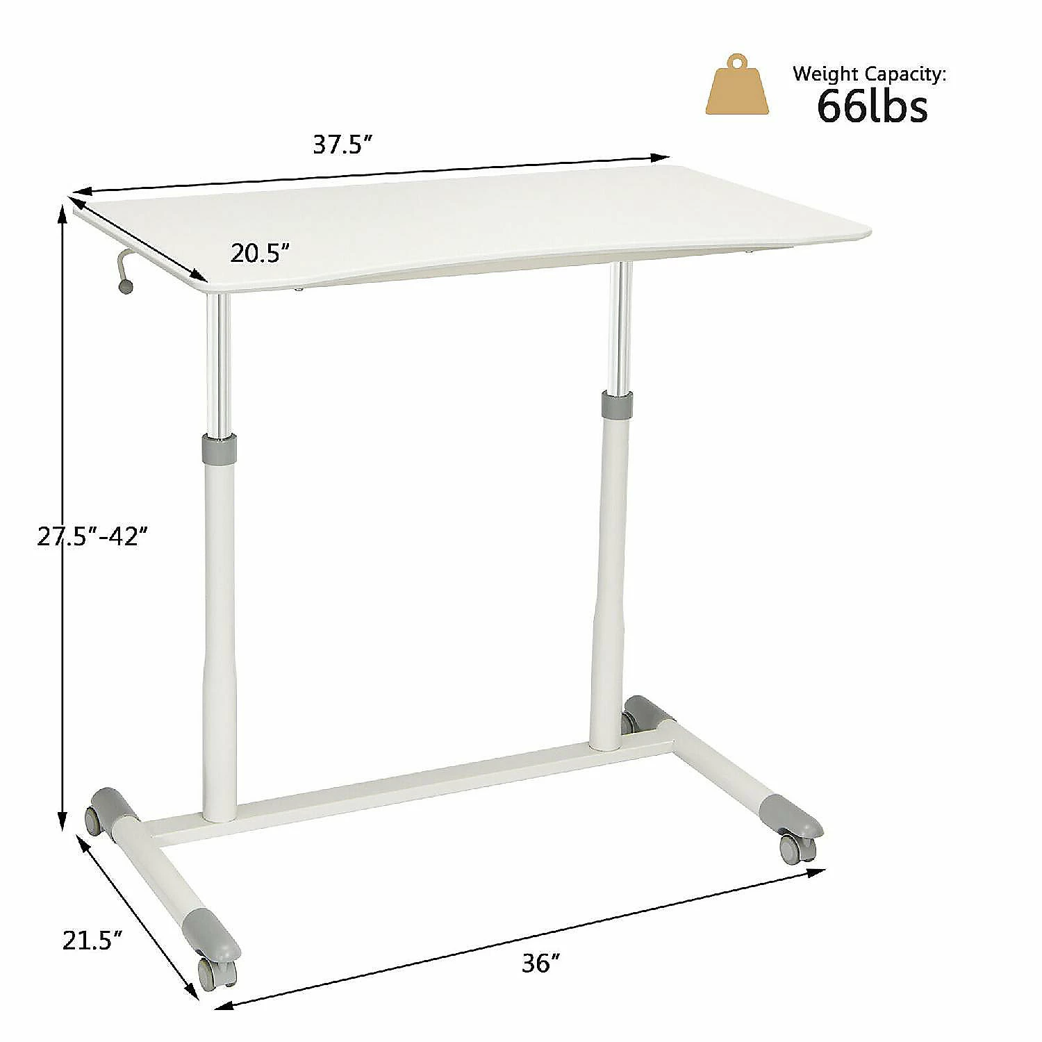 Wholesale โญ Costway Height Adjustable Computer Desk Sit to Stand Rolling Notebook Table Portable ๐ 4 Wholesale โญ Costway Height Adjustable Computer Desk Sit to Stand Rolling Notebook Table Portable ๐ - Image 2