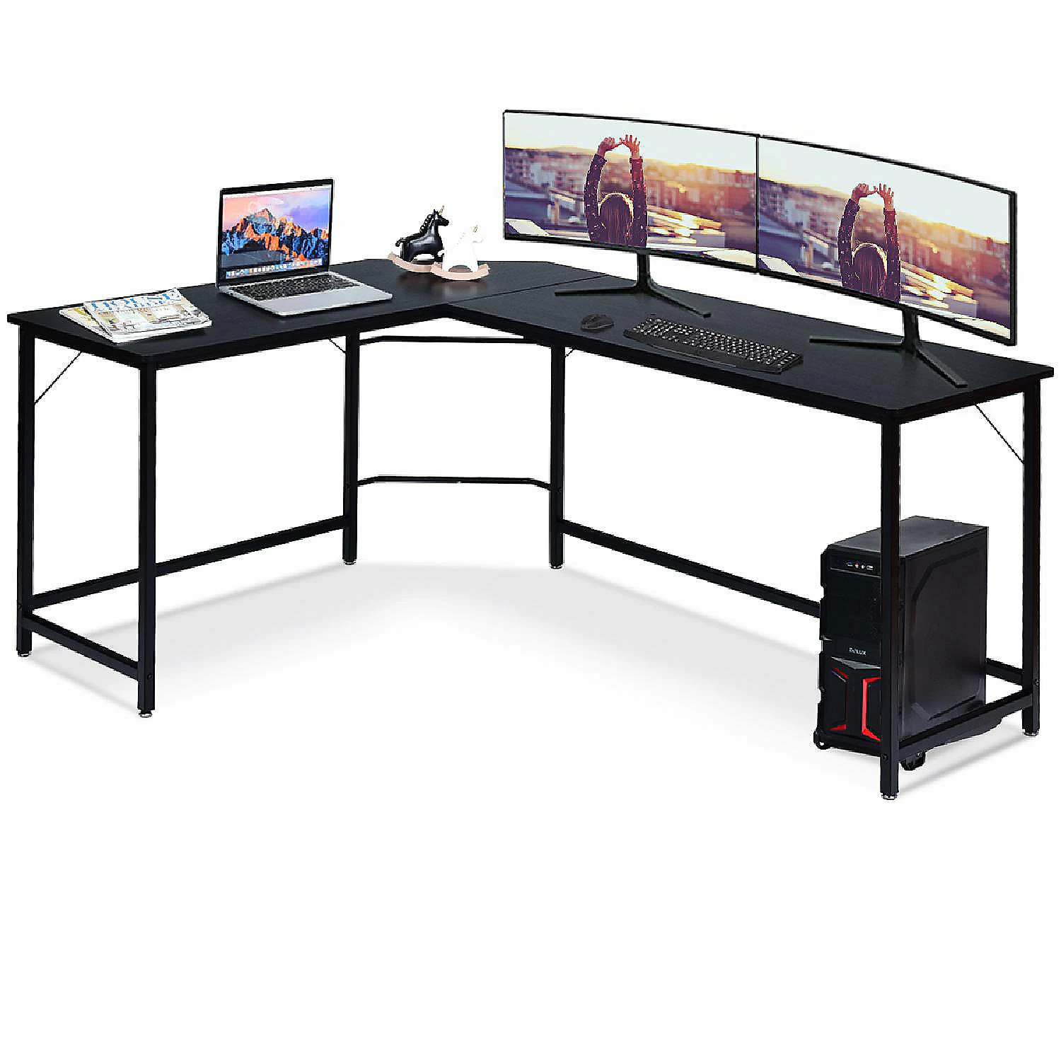 Top 10 🤩 Costway L-Shaped Computer Desk Corner Workstation Study Gaming Table Home Office-Black 🎉 3 Top 10 🤩 Costway L-Shaped Computer Desk Corner Workstation Study Gaming Table Home Office-Black 🎉