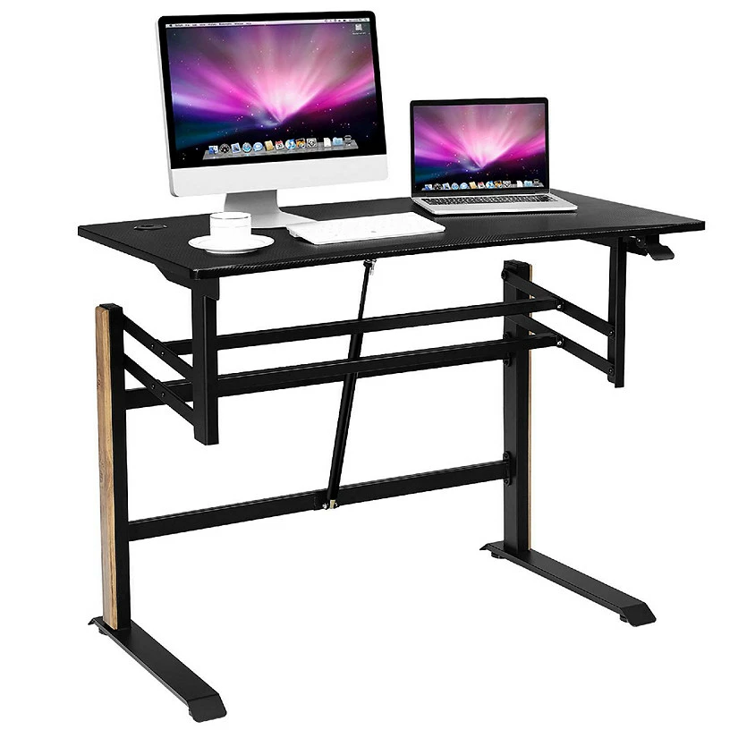 Budget ๐ Costway Pneumatic Height Adjustable Standing Desk Sit to Stand Computer Desk Workstaion ๐ 3 Budget ๐ Costway Pneumatic Height Adjustable Standing Desk Sit to Stand Computer Desk Workstaion ๐