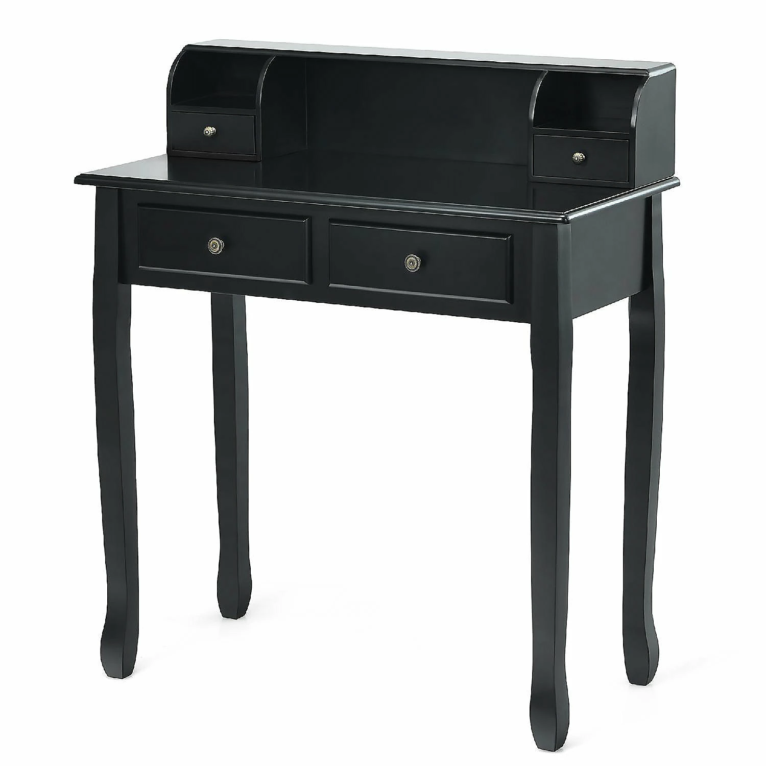 Flash Sale ๐ Costway Writing Desk Makeup Vanity Table Home Office Computer Desk 4 Drawer Black ๐ 3 Flash Sale ๐ Costway Writing Desk Makeup Vanity Table Home Office Computer Desk 4 Drawer Black ๐