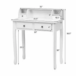 Promo 🥰 Costway Writing Desk Mission White Home Office Computer Desk 4 Drawer White ❤️ 7 Promo 🥰 Costway Writing Desk Mission White Home Office Computer Desk 4 Drawer White ❤️ -BTSE Shop costway writing desk mission white home office computer desk 4 drawer white14238173 a01NOWA