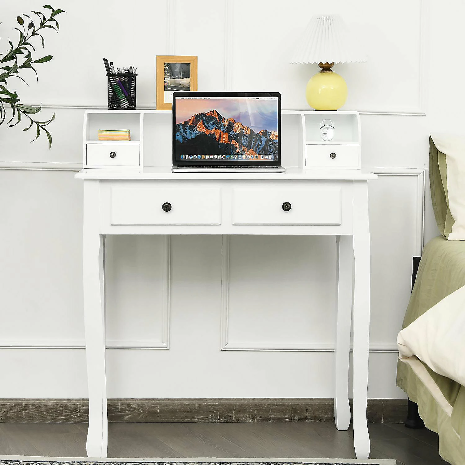 Promo 🥰 Costway Writing Desk Mission White Home Office Computer Desk 4 Drawer White ❤️ 5 Promo 🥰 Costway Writing Desk Mission White Home Office Computer Desk 4 Drawer White ❤️ - Image 3