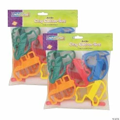 New 🥰 Creativity Street® Jumbo Dough & Clay Cutter Set with Rolling Pin, Assorted Shapes, Approx. 4", 40 Pieces 😉