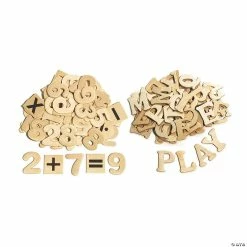 Promo 👏 Creativity Street® Letters and Numbers, Natural Wood, 1.5", 200 Pieces 😍
