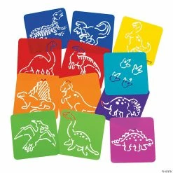 Best Pirce 🛒 Dinosaur Stencils - 12 Pc. 👏
