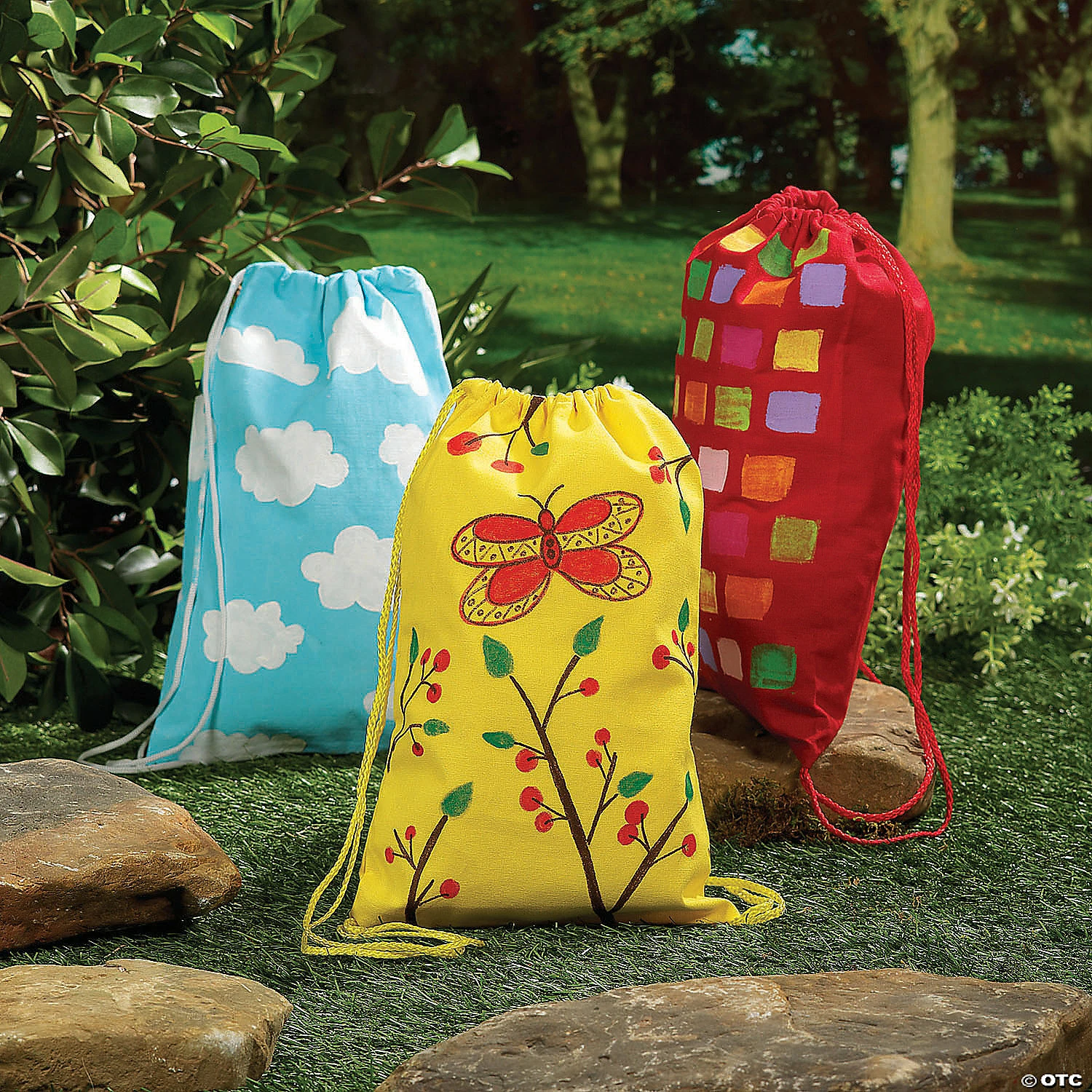 New ๐ DIY Medium Colorful Canvas Drawstring Bags - 12 Pc. ๐ 7 New ๐ DIY Medium Colorful Canvas Drawstring Bags - 12 Pc. ๐ - Image 5