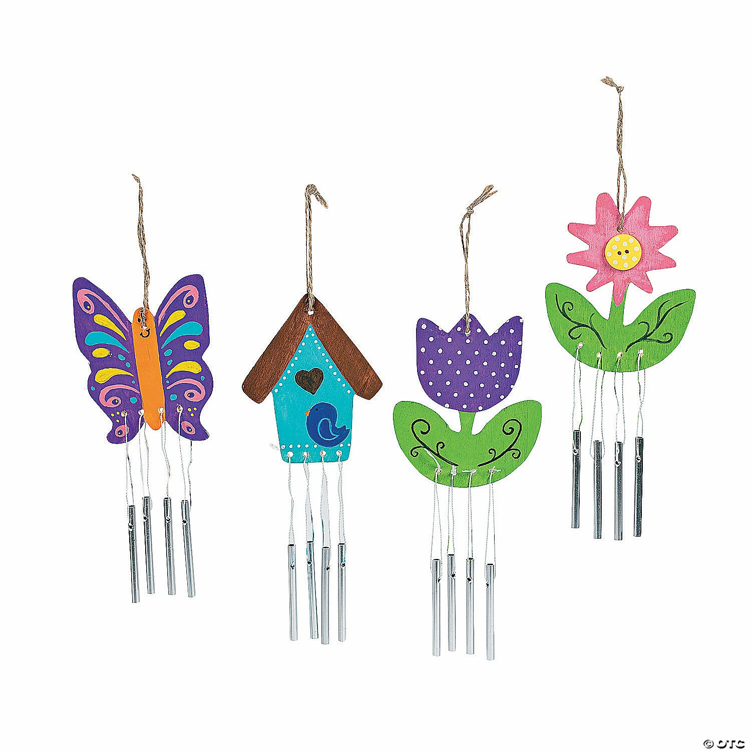 Wholesale ๐ DIY Unfinished Wood Spring Wind Chimes - 12 Pc. โจ 4 Wholesale ๐ DIY Unfinished Wood Spring Wind Chimes - 12 Pc. โจ - Image 2
