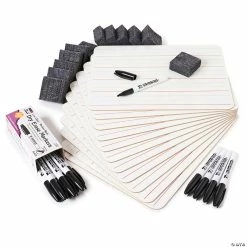 Flash Sale ๐ Dry Erase Classpack, Lined 1-Sided Boards, Markers & Erasers, Pack of 12 ๐