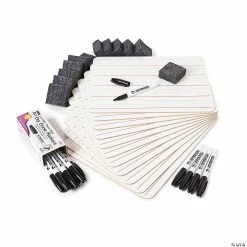 Discount ๐ฅฐ Dry Erase Classpack, Plain/Primary Lined 2-Sided Boards, Markers & Erasers, Pack of 12 ๐