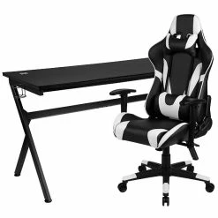 Cheapest ๐ Emma + Oliver Black/Gaming Desk Bundle - Cup/Headset Holder/Mouse Pad Top ๐