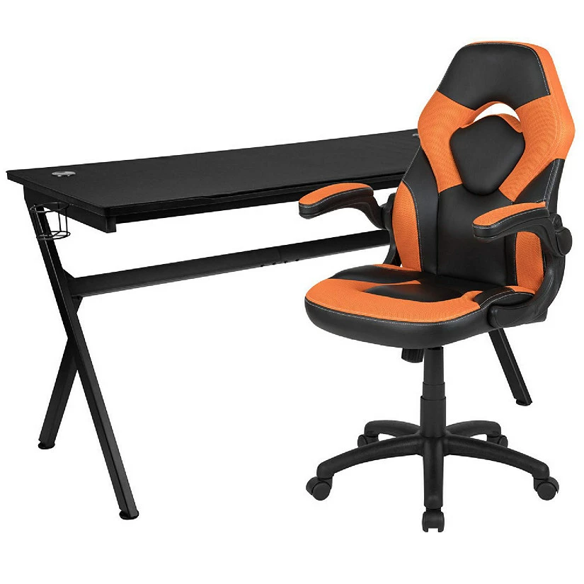 Flash Sale ๐ Emma + Oliver Black/Orange Gaming Desk Bundle - Cup & Headphone Holders/Mouse Pad Top ๐ฅฐ 3 Flash Sale ๐ Emma + Oliver Black/Orange Gaming Desk Bundle - Cup & Headphone Holders/Mouse Pad Top ๐ฅฐ
