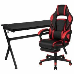 Best reviews of 🛒 Emma + Oliver Black/Red Gaming Desk Bundle - Cup/Headset Holder/Mouse Pad Top ✨