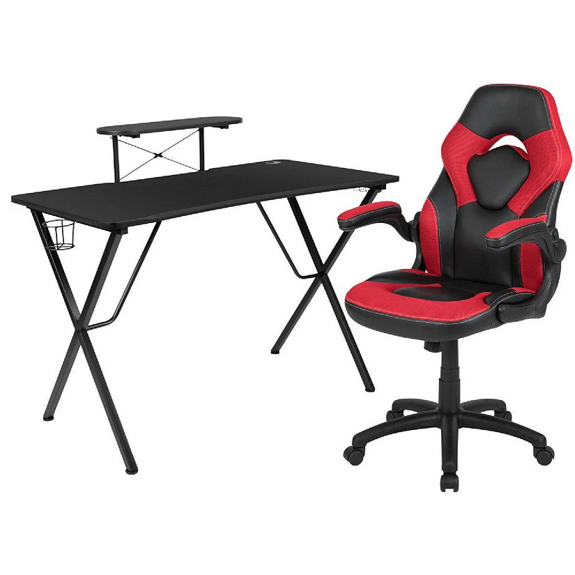 Coupon ๐ Emma + Oliver Black/Red Gaming Desk Set with Headphone Hook, and Monitor Stand ๐ฅฐ 3 Coupon ๐ Emma + Oliver Black/Red Gaming Desk Set with Headphone Hook, and Monitor Stand ๐ฅฐ