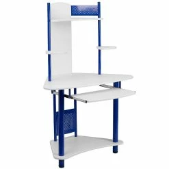 Flash Sale โ Emma + Oliver Blue Corner Computer Desk with Hutch โจ