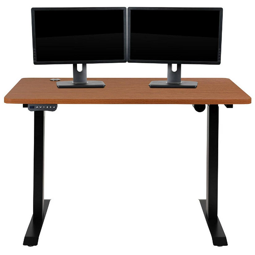 Budget 🧨 Emma + Oliver Electric Height Adjustable Standing Desk - 48" Wide x 24" Deep (Mahogany) ⭐ 3 Budget 🧨 Emma + Oliver Electric Height Adjustable Standing Desk - 48" Wide x 24" Deep (Mahogany) ⭐