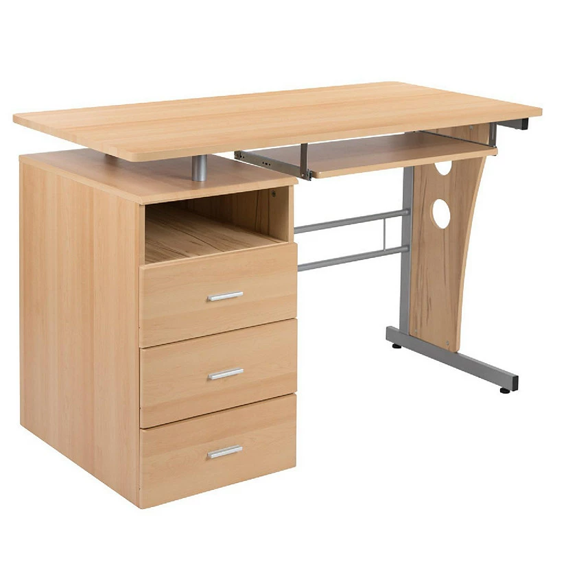 Top 10 ๐ Emma + Oliver Maple Desk with Three Drawer Single Pedestal and Pull-Out Keyboard Tray โ๏ธ 3 Top 10 ๐ Emma + Oliver Maple Desk with Three Drawer Single Pedestal and Pull-Out Keyboard Tray โ๏ธ