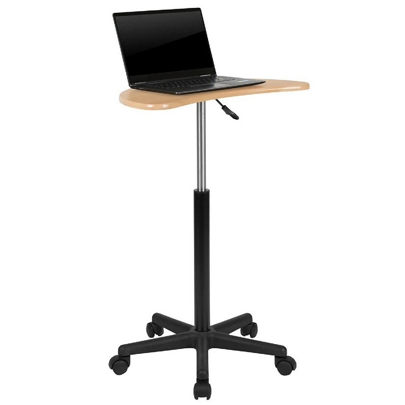 Best deal ๐ Emma + Oliver Maple Sit to Stand Mobile Laptop Computer Desk - Portable Rolling Standing Desk โ 3 Best deal ๐ Emma + Oliver Maple Sit to Stand Mobile Laptop Computer Desk - Portable Rolling Standing Desk โ