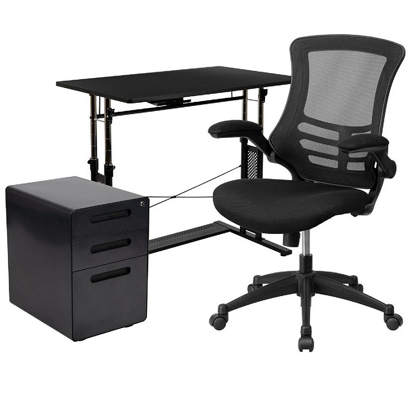 Cheapest ๐ Emma + Oliver Work From Home Kit-Adjustable Computer Desk, Mesh Office Chair, Filing Cabinet ๐ 3 Cheapest ๐ Emma + Oliver Work From Home Kit-Adjustable Computer Desk, Mesh Office Chair, Filing Cabinet ๐