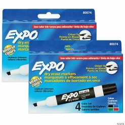 Best Sale 🥰 EXPO Low Odor Dry Erase Markers, Assorted, 4 Per Pack, 2 Packs 🎉