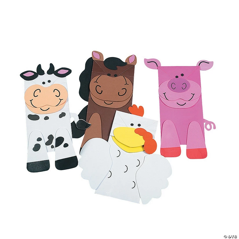 Brand new ⭐ Farm Animal Friend Puppets Paper Bag Craft Kit - Makes 12 ⭐ 3 Brand new ⭐ Farm Animal Friend Puppets Paper Bag Craft Kit - Makes 12 ⭐