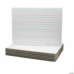Coupon ๐ Flipside Two-Sided (Red & Blue Ruled/Blank) Dry Erase Board, 9" x 12", Pack of 12 ๐