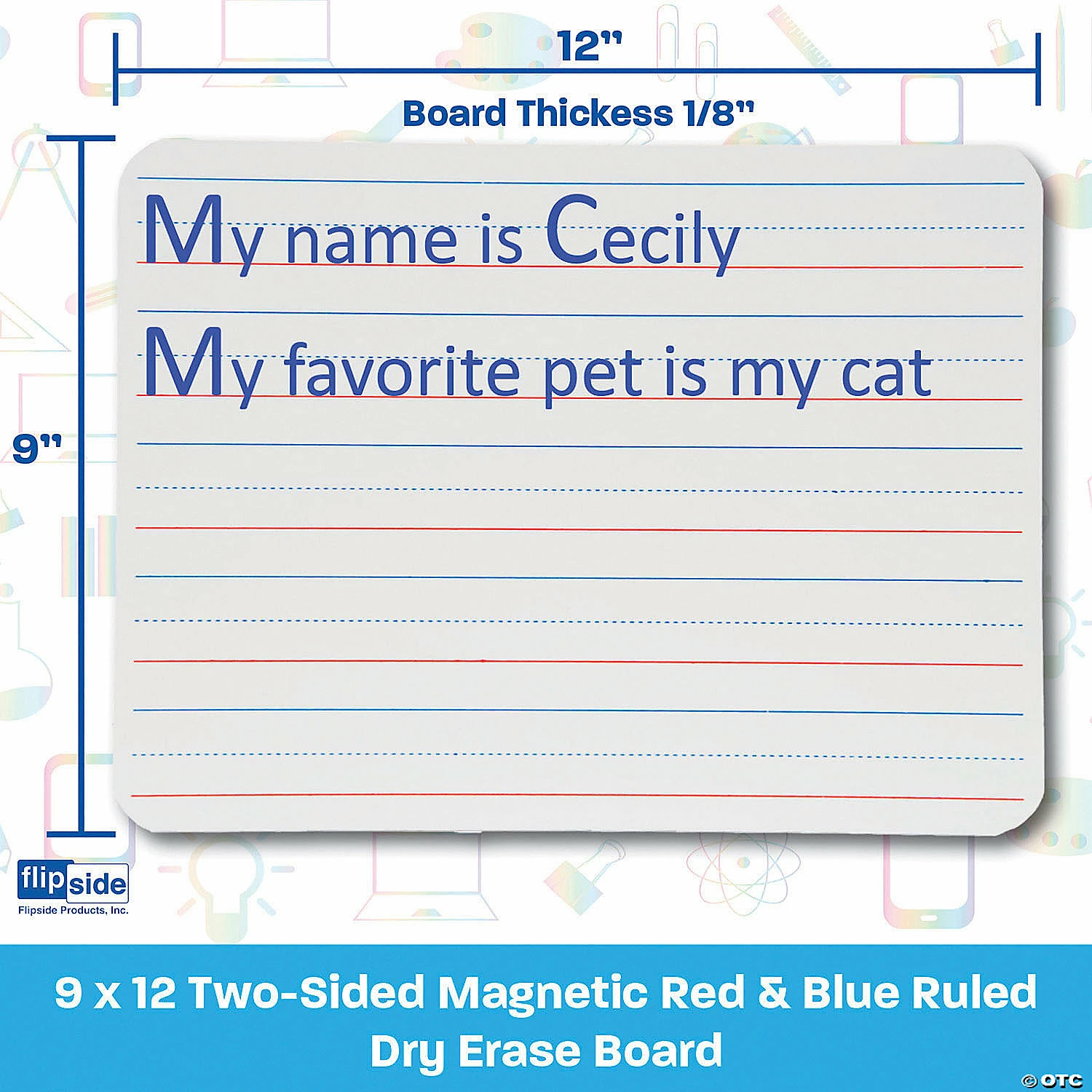 Coupon ๐ Flipside Two-Sided (Red & Blue Ruled/Blank) Dry Erase Board, 9" x 12", Pack of 12 ๐ 5 Coupon ๐ Flipside Two-Sided (Red & Blue Ruled/Blank) Dry Erase Board, 9" x 12", Pack of 12 ๐ - Image 3
