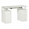New 🧨 HOMCOM 47" Computer Desk with Keyboard Tray and Storage Drawers Home Office Workstation Table with Storage Shelves White ❤️ -BTSE Shop homcom 47 computer desk with keyboard tray and storage drawers home office workstation table with storage shelves white14225524NOWA
