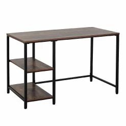 Outlet ๐ฏ HOMCOM 47" Modern/Industrial Computer Writing Desk with 2 Storage Shelves for Home Office Study or Game Room ๐ฏ