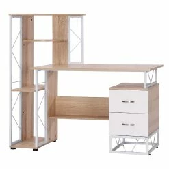 Coupon ๐ HOMCOM 52" Modern Multi Level Computer Desk Home Office Study Workstation with Storage Shelves Drawers and CPU Stand White/Oak Color ๐ 7 Coupon ๐ HOMCOM 52" Modern Multi Level Computer Desk Home Office Study Workstation with Storage Shelves Drawers and CPU Stand White/Oak Color ๐ -BTSE Shop homcom 52 modern multi level computer desk home office study workstation with storage shelves drawers and cpu stand white oak color14225283 a01NOWA