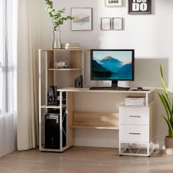 Coupon ๐ HOMCOM 52" Modern Multi Level Computer Desk Home Office Study Workstation with Storage Shelves Drawers and CPU Stand White/Oak Color ๐ 8 Coupon ๐ HOMCOM 52" Modern Multi Level Computer Desk Home Office Study Workstation with Storage Shelves Drawers and CPU Stand White/Oak Color ๐ -BTSE Shop homcom 52 modern multi level computer desk home office study workstation with storage shelves drawers and cpu stand white oak color14225283 a02NOWA