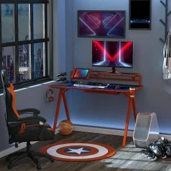 Hot Sale ❤️ HOMCOM 53" Gaming Desk Gamer Workstation with Monitor Shelf Gamepad Rack Cup Holder Headphone Hook and Cable Basket Red ⭐ 9 Hot Sale ❤️ HOMCOM 53" Gaming Desk Gamer Workstation with Monitor Shelf Gamepad Rack Cup Holder Headphone Hook and Cable Basket Red ⭐ -BTSE Shop homcom 53 gaming desk gamer workstation with monitor shelf gamepad rack cup holder headphone hook and cable basket red14225349 a03NOWA