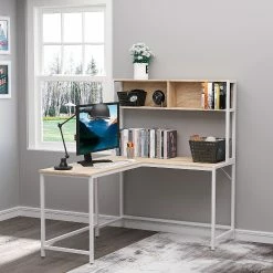 Discount ๐ HOMCOM 55 Inch Home Office L Shaped Computer Desk with Hutch and Storage Shelves PC Table Study Writing Workstation with 2 Storage Compartments Bookshelf Natural Wood Color ๐ 7 Discount ๐ HOMCOM 55 Inch Home Office L Shaped Computer Desk with Hutch and Storage Shelves PC Table Study Writing Workstation with 2 Storage Compartments Bookshelf Natural Wood Color ๐ -BTSE Shop homcom 55 inch home office l shaped computer desk with hutch and storage shelves pc table study writing workstation with 2 storage compartments bookshelf natural wood color14225403 a01NOWA