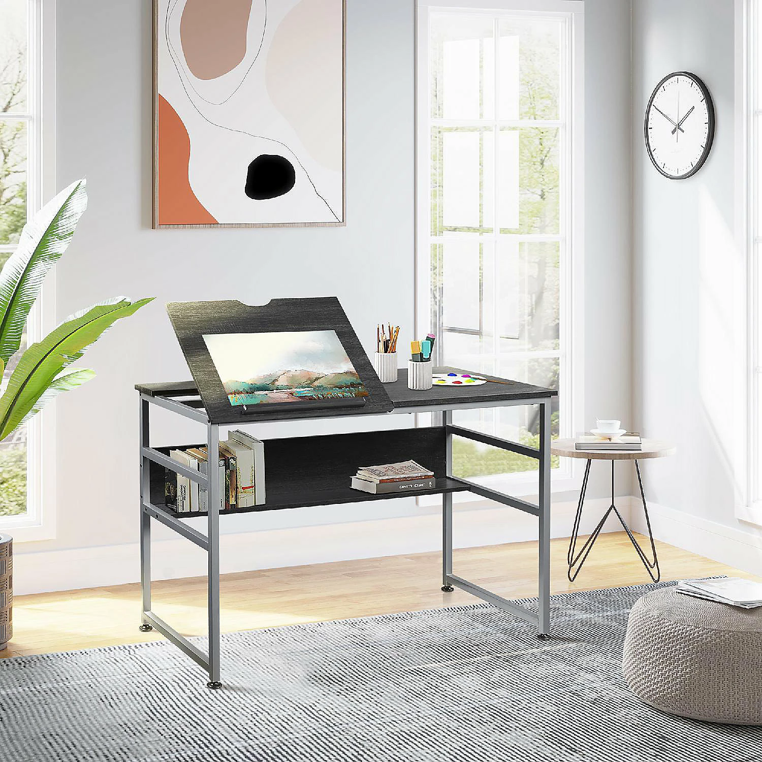 Flash Sale ๐คฉ HOMCOM Drafting Table Adjustable Drawing Desk Multifunctional Writing Desk with 15 Level Tiltable Tabletop and Storage Shelf for Home Office Black ๐ 5 Flash Sale ๐คฉ HOMCOM Drafting Table Adjustable Drawing Desk Multifunctional Writing Desk with 15 Level Tiltable Tabletop and Storage Shelf for Home Office Black ๐ - Image 3