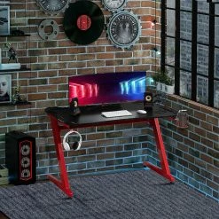 Best Sale ๐ HOMCOM Gaming Desk with Large Tabletop Office Desk with Cup Holder and Headphone Hook Black / Red ๐ 8 Best Sale ๐ HOMCOM Gaming Desk with Large Tabletop Office Desk with Cup Holder and Headphone Hook Black / Red ๐ -BTSE Shop homcom gaming desk with large tabletop office desk with cup holder and headphone hook black red14225358 a02NOWA