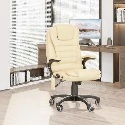 Best Sale ๐ HomCom High Back Executive Massage Office Chair Faux Leather Heated Reclining Desk Chair with 6 Point Vibration Adjustable Height Cream White ๐ 9 Best Sale ๐ HomCom High Back Executive Massage Office Chair Faux Leather Heated Reclining Desk Chair with 6 Point Vibration Adjustable Height Cream White ๐ -BTSE Shop homcom high back executive massage office chair faux leather heated reclining desk chair with 6 point vibration adjustable height cream white14225455 a03NOWA