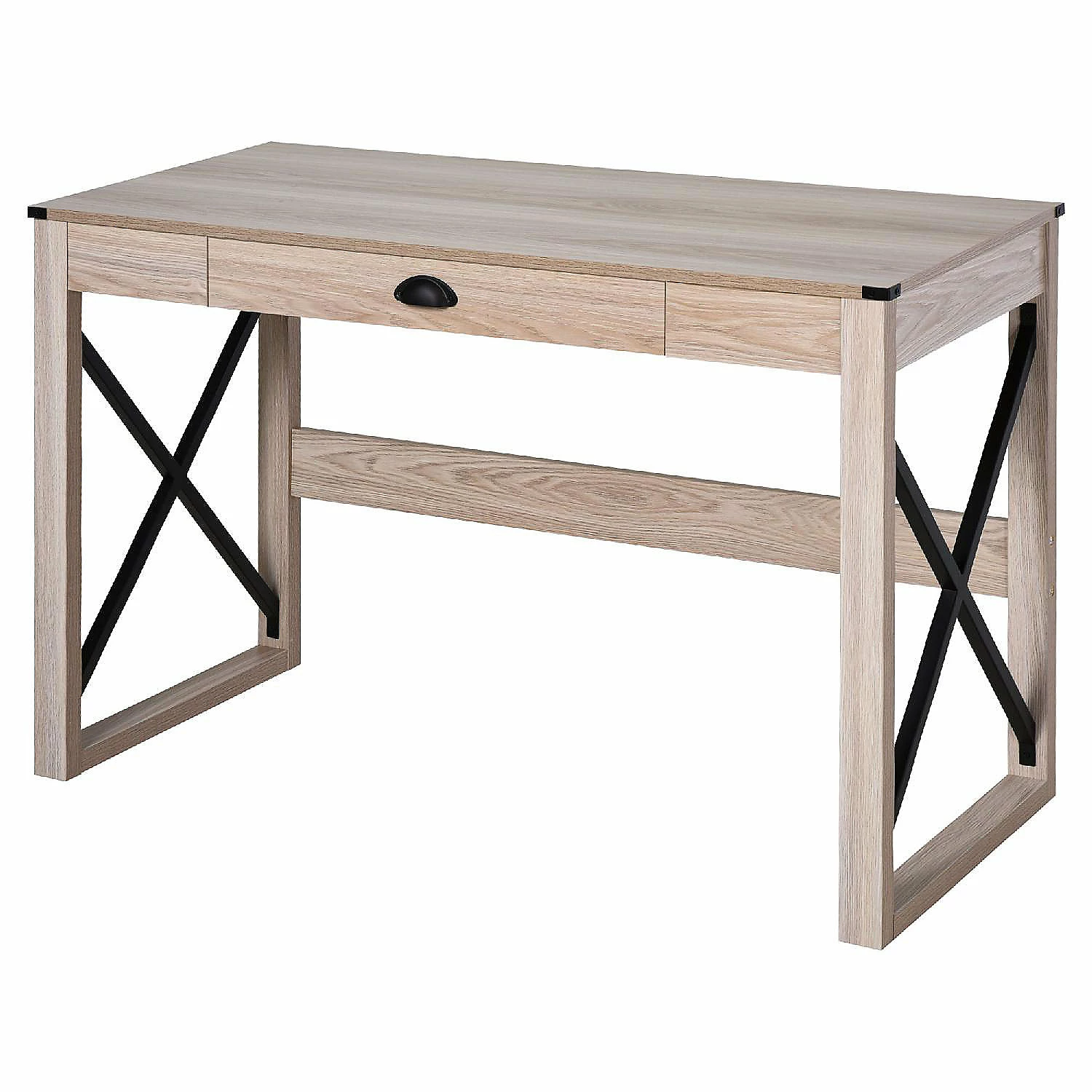 Discount ๐ HOMCOM Home Office Desk Rustic Writing Computer Table Farmhouse Workstation with Storage Drawer X Frame โ๏ธ 4 Discount ๐ HOMCOM Home Office Desk Rustic Writing Computer Table Farmhouse Workstation with Storage Drawer X Frame โ๏ธ - Image 2