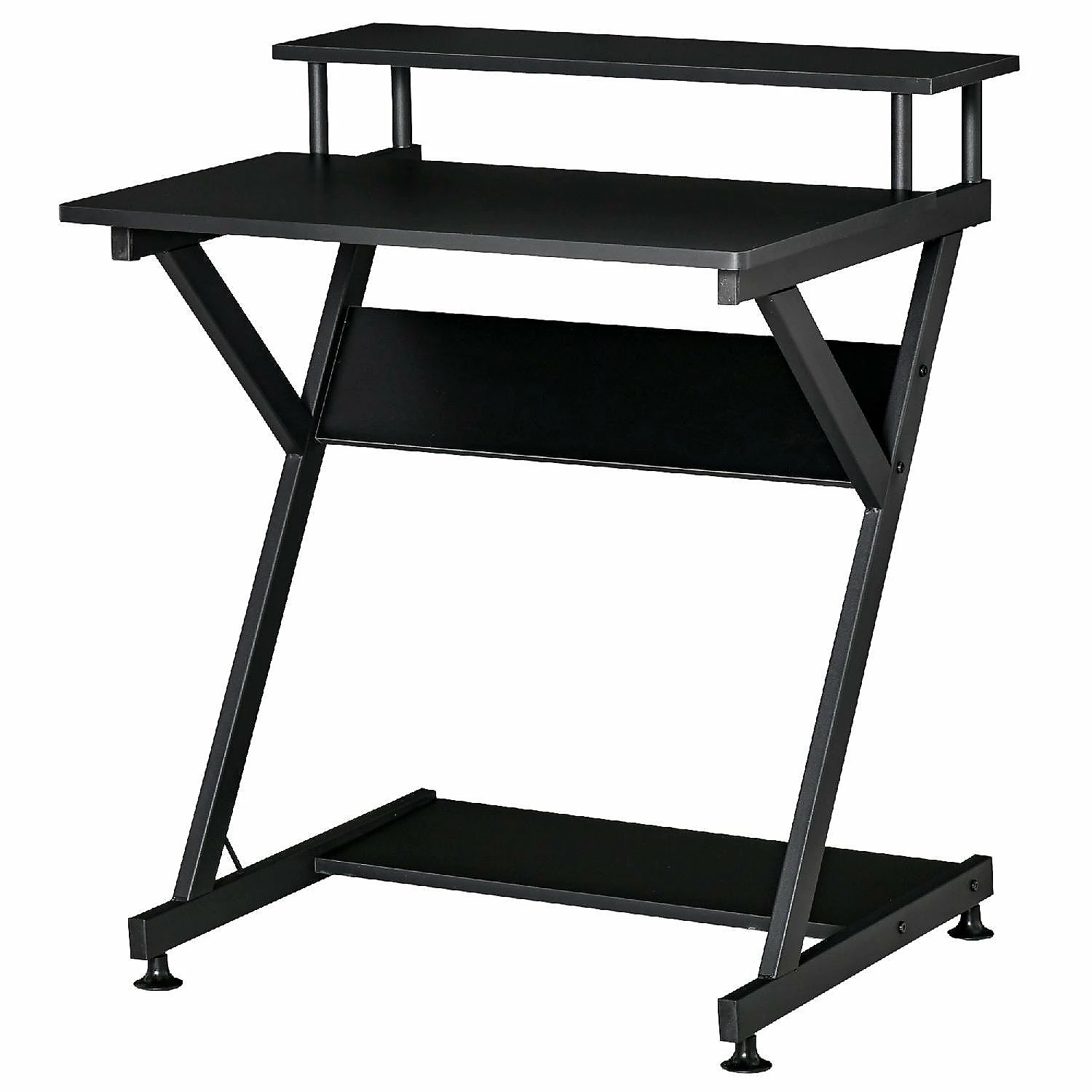 Cheap ๐ HOMCOM Industrial Computer Desk with Monitor Shelf R Shaped Writing Table for Home Office Black ๐ 4 Cheap ๐ HOMCOM Industrial Computer Desk with Monitor Shelf R Shaped Writing Table for Home Office Black ๐ - Image 2