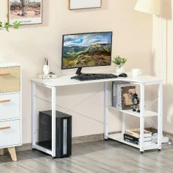 Best deal 😍 HOMCOM L Shaped Computer Desk Home Office Corner Desk Study Workstation Table with with Wide Desktop 2 Side Shelves Steel Frame White 🥰 9 Best deal 😍 HOMCOM L Shaped Computer Desk Home Office Corner Desk Study Workstation Table with with Wide Desktop 2 Side Shelves Steel Frame White 🥰 -BTSE Shop homcom l shaped computer desk home office corner desk study workstation table with with wide desktop 2 side shelves steel frame white14225470 a03NOWA