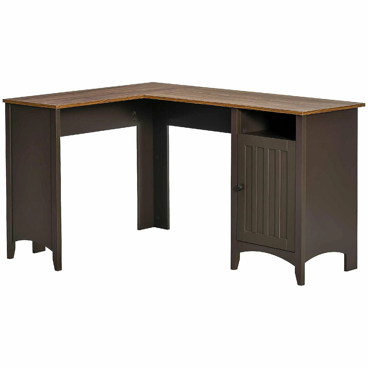 New ๐ฅ HOMCOM L Shaped Computer Desk with Open Shelf and Storage Cabinet Corner Writing Desk with Adjustable Shelf Home Office Workstation Coffee and Walnut ๐คฉ 4 New ๐ฅ HOMCOM L Shaped Computer Desk with Open Shelf and Storage Cabinet Corner Writing Desk with Adjustable Shelf Home Office Workstation Coffee and Walnut ๐คฉ - Image 2