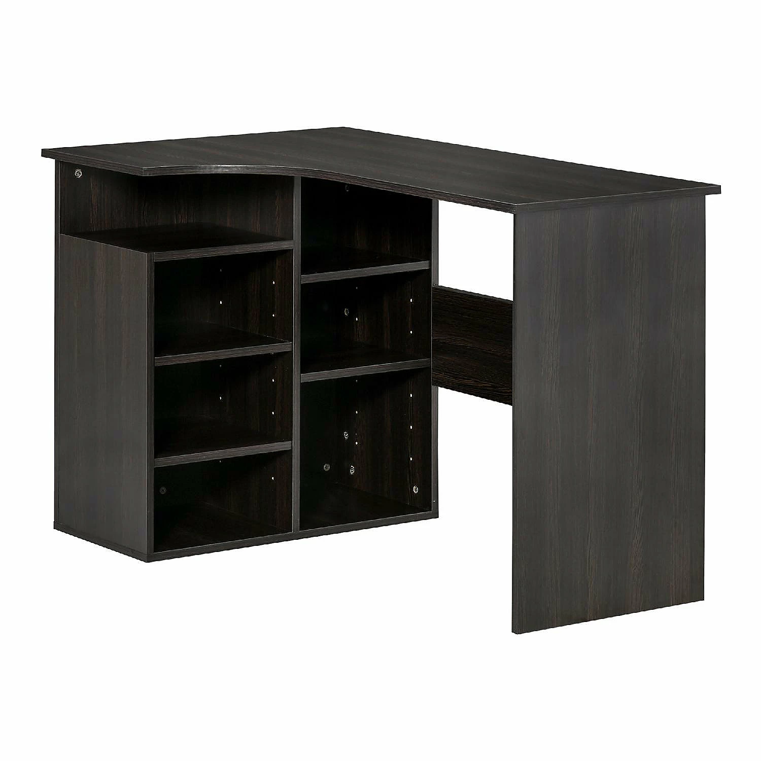 Buy ๐ฏ HOMCOM L Shaped Corner Home Office Computer Desk Study Table PC Workstation with Storage Shelf Space Saving Black Wood Grain ๐ 4 Buy ๐ฏ HOMCOM L Shaped Corner Home Office Computer Desk Study Table PC Workstation with Storage Shelf Space Saving Black Wood Grain ๐ - Image 2