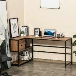 Best reviews of ๐ HOMCOM L Shaped Home Offie Computer Desk with Storage Shelves 2 Dawers and Industrial Steel Frame Black/Brown ๐ 9 Best reviews of ๐ HOMCOM L Shaped Home Offie Computer Desk with Storage Shelves 2 Dawers and Industrial Steel Frame Black/Brown ๐ -BTSE Shop homcom l shaped home offie computer desk with storage shelves 2 dawers and industrial steel frame black brown14225343 a03NOWA