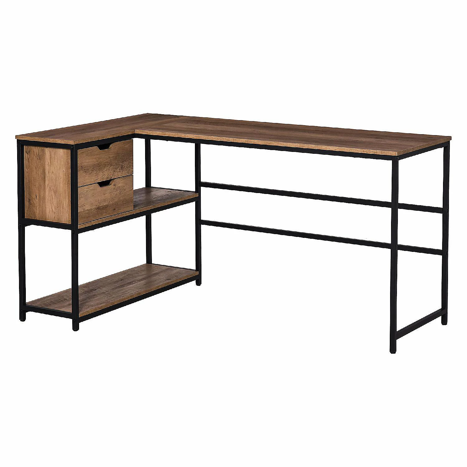 Best reviews of ๐ HOMCOM L Shaped Home Offie Computer Desk with Storage Shelves 2 Dawers and Industrial Steel Frame Black/Brown ๐ 3 Best reviews of ๐ HOMCOM L Shaped Home Offie Computer Desk with Storage Shelves 2 Dawers and Industrial Steel Frame Black/Brown ๐