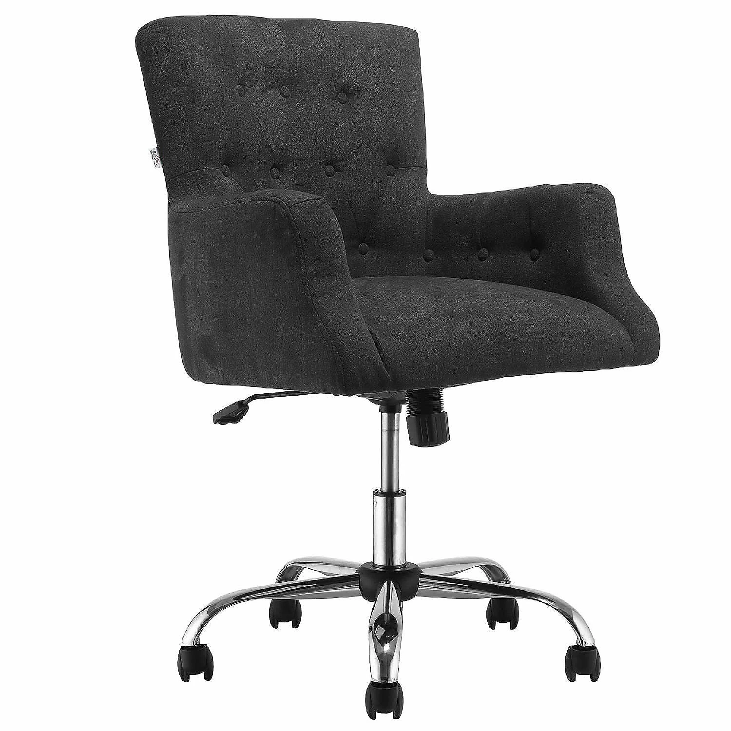 Wholesale ๐ฏ HOMCOM Mid Back Modern Home Office Chair with Tufted Button Design and Padded Armrests Swivel Computer Desk Chair for Study Living Room Bedroom Carbon Black ๐ 3 Wholesale ๐ฏ HOMCOM Mid Back Modern Home Office Chair with Tufted Button Design and Padded Armrests Swivel Computer Desk Chair for Study Living Room Bedroom Carbon Black ๐